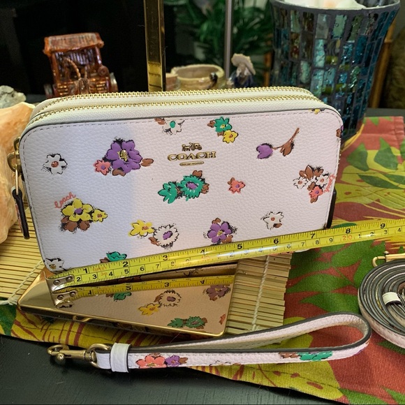 COACH Floral Kira Print Crossbody Wristlet - Picture 5 of 15